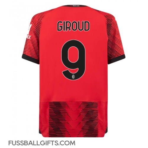 AC Milan Olivier Giroud #9 Fußballbekleidung Heimtrikot 2023-24 Kurzarm